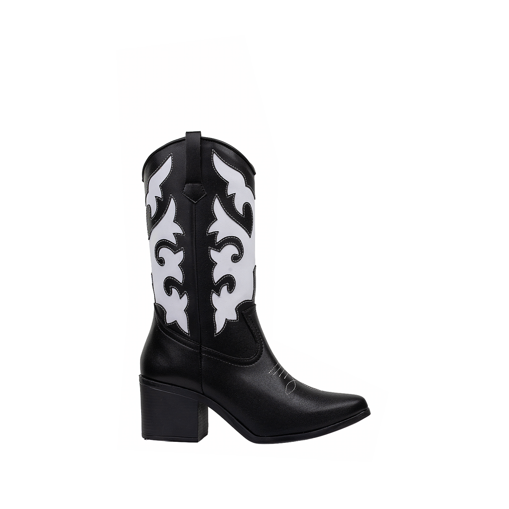Bota Verona 27 Cabra- Negro/Blanco (Sintético)