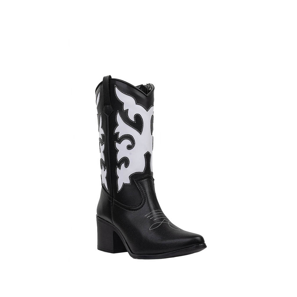 Bota Verona 27 Cabra- Negro/Blanco (Sintético)